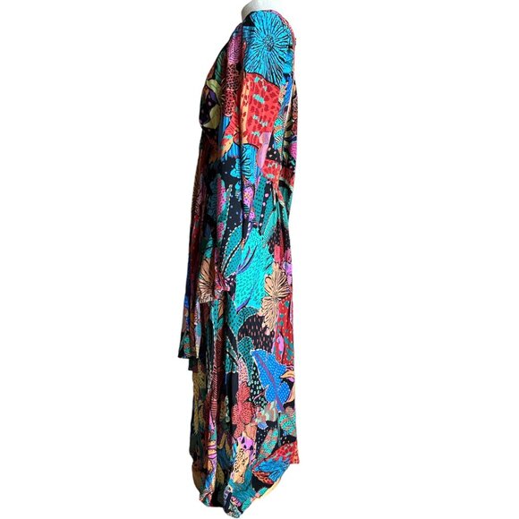 Farm Rio Cool Leopard Maxi Dress in Multicolor Medium Womens Long Gown - Picture 7 of 15